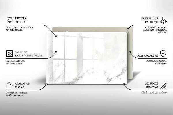 Glasunterlage für Grabkerzen Moderner Marmor