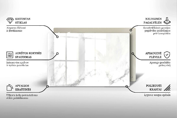 Glasunterlage für Grabkerzen Moderner Marmor