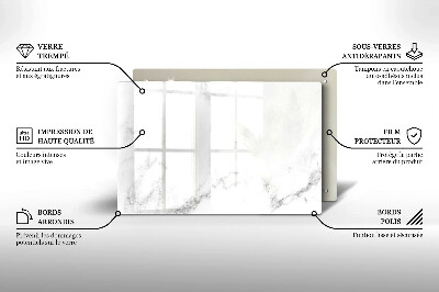 Glasunterlage für Grabkerzen Moderner Marmor