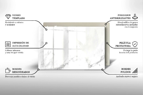 Glasunterlage für Grabkerzen Moderner Marmor