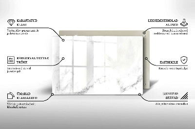 Glasunterlage für Grabkerzen Moderner Marmor
