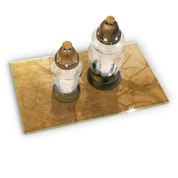 Grabkerze Untersetzer Goldfarbener Texturhintergrund