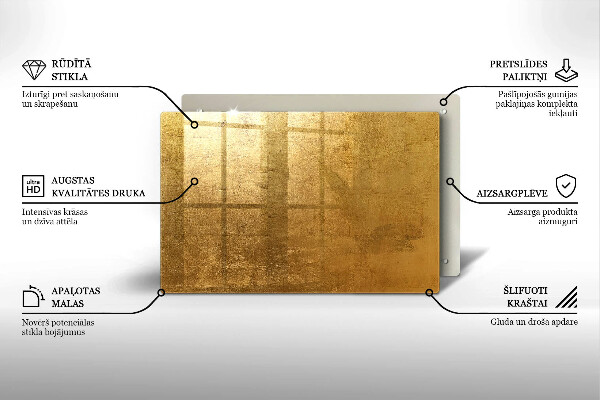 Grabkerze Untersetzer Goldfarbener Texturhintergrund