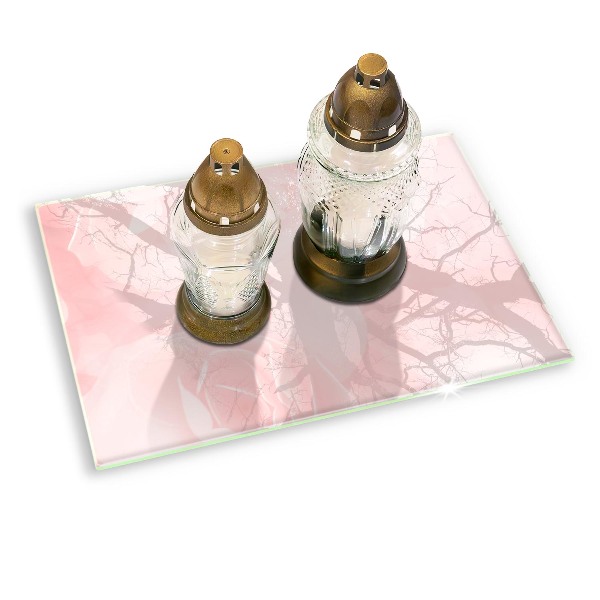 Grabkerze Untersetzer Hintergrund mit pastellfarbenen Rosen