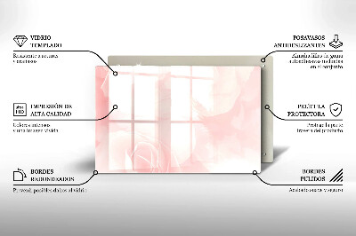 Grabkerze Untersetzer Hintergrund mit pastellfarbenen Rosen