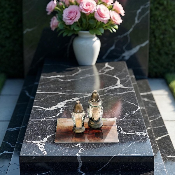 Glasunterlage für Grabkerzen Holzbrettstruktur