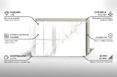 Glasunterlage für Grabkerzen Marmorstein-Hintergrund