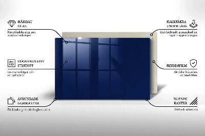 Glasunterlage für Grabkerzen Blaue Farbe