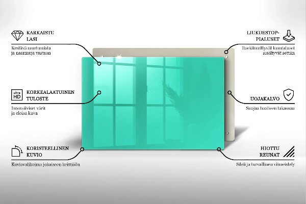 Glasunterlage für Grabkerzen Grüne Farbe