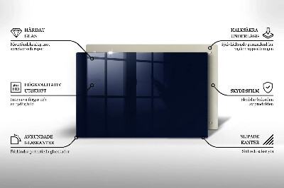 Glasunterlage für Grabkerzen Marineblaue Farbe