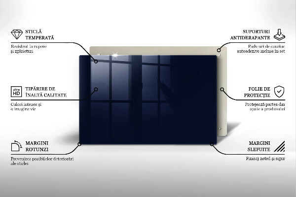 Glasunterlage für Grabkerzen Marineblaue Farbe