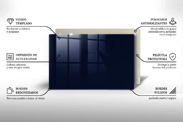 Glasunterlage für Grabkerzen Marineblaue Farbe