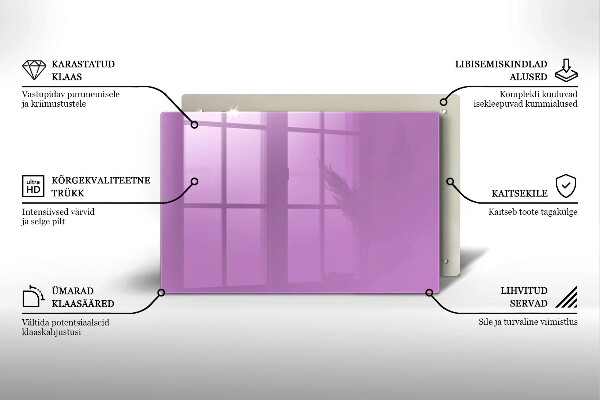 Glasunterlage für Grabkerzen Violett