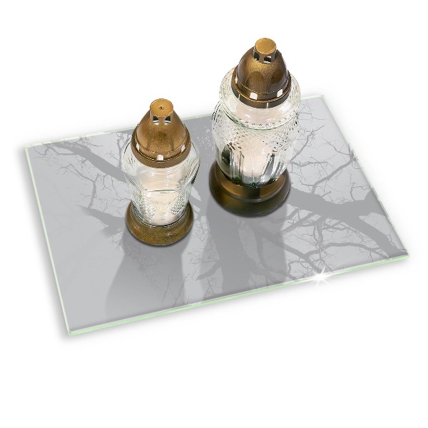 Grabkerze Untersetzer Grau