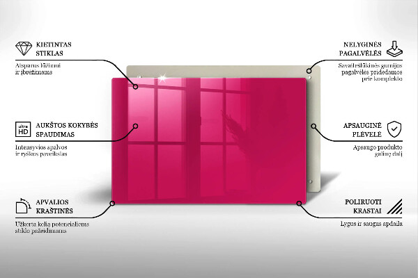 Glasunterlage für Grabkerzen Rosa Farbe