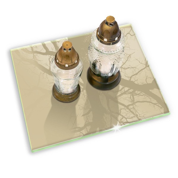 Grabkerze Untersetzer Beige