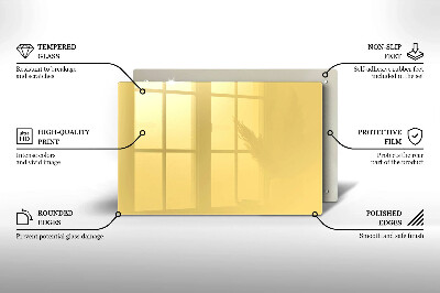 Glasunterlage für Grabkerzen Gelbe Farbe