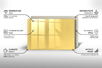 Glasunterlage für Grabkerzen Gelbe Farbe