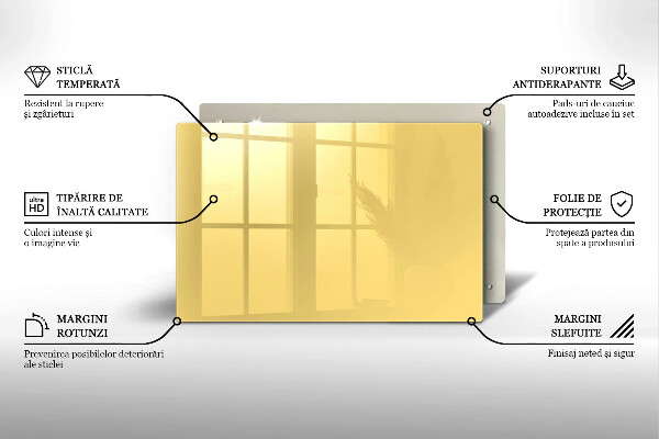 Glasunterlage für Grabkerzen Gelbe Farbe