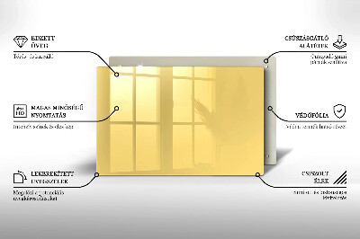 Glasunterlage für Grabkerzen Gelbe Farbe