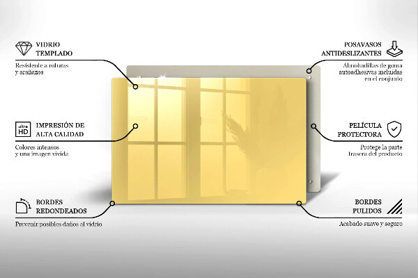 Glasunterlage für Grabkerzen Gelbe Farbe