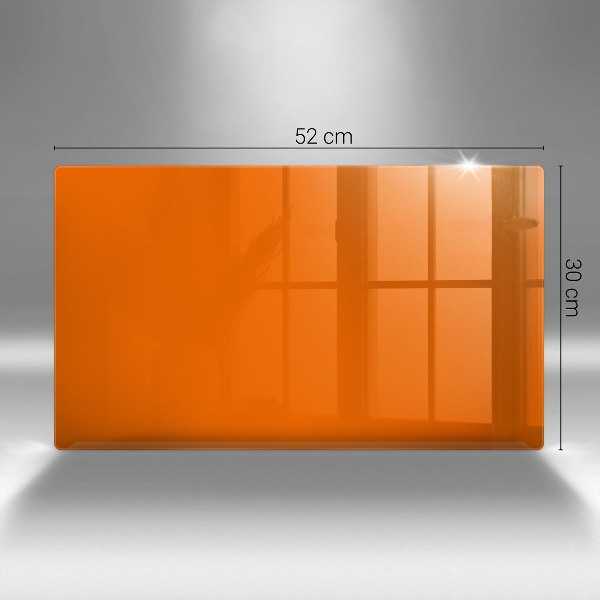 Glasunterlage für Grabkerzen Orange Farbe