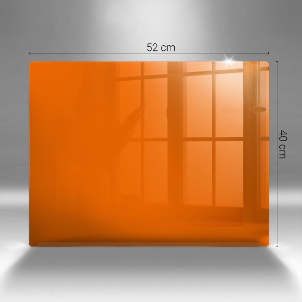Glasunterlage für Grabkerzen Orange Farbe