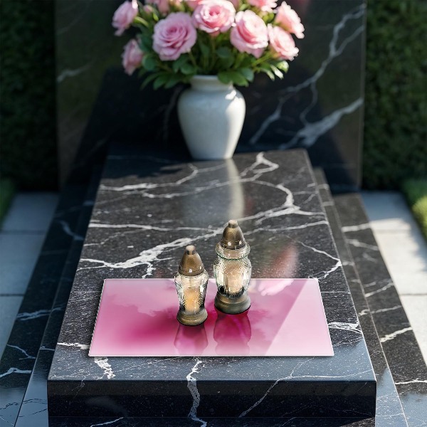 Grabkerze Untersetzer Rosa Farbe