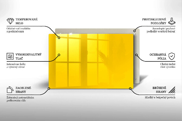 Glasunterlage für Grabkerzen Gelbe Farbe