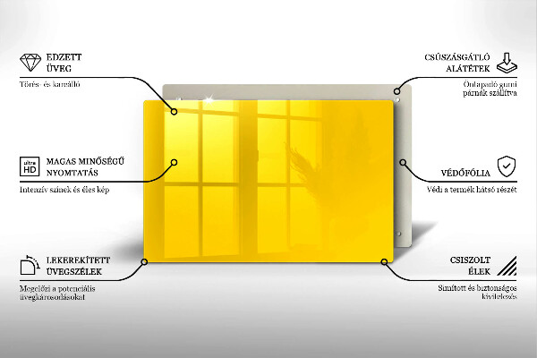 Glasunterlage für Grabkerzen Gelbe Farbe