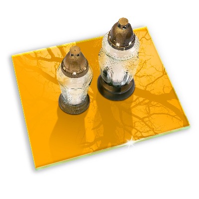 Grabkerze Untersetzer Dunkelgelbe Farbe