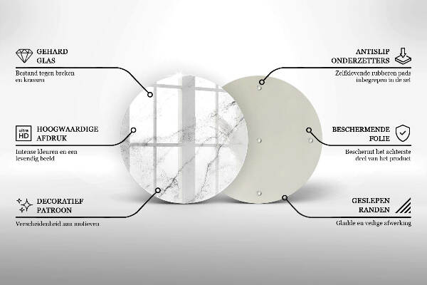 Unterlage für Kerzen Elegante Marmorstruktur