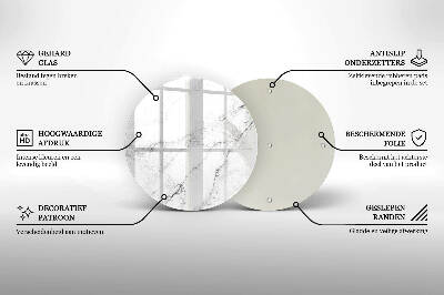 Unterlage für Kerzen Elegante Marmorstruktur
