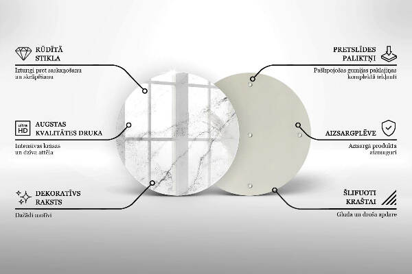 Unterlage für Kerzen Elegante Marmorstruktur