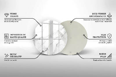 Unterlage für Kerzen Elegante Marmorstruktur