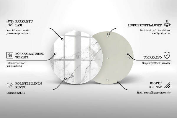 Unterlage für Kerzen Elegante Marmorstruktur