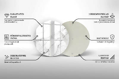 Unterlage für Kerzen Elegante Marmorstruktur