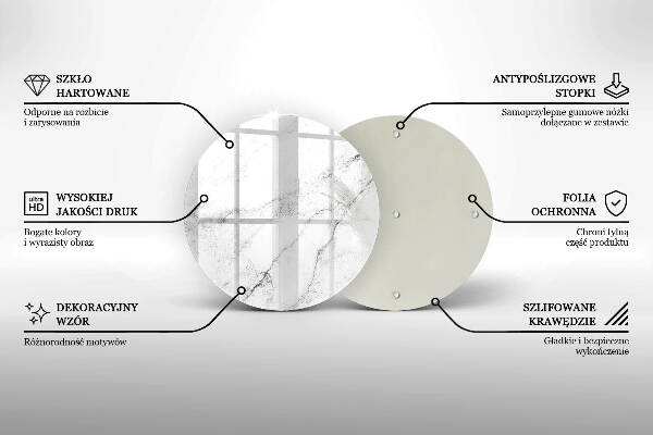 Unterlage für Kerzen Elegante Marmorstruktur