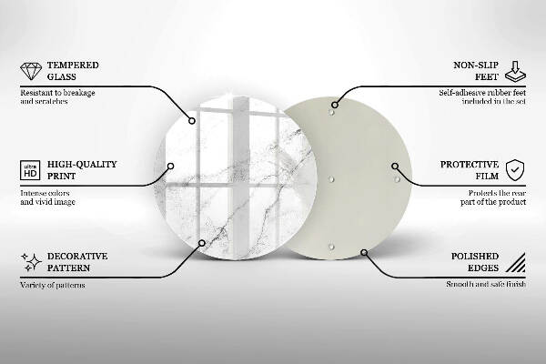 Unterlage für Kerzen Elegante Marmorstruktur