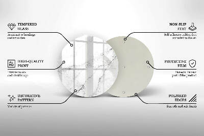 Unterlage für Kerzen Elegante Marmorstruktur