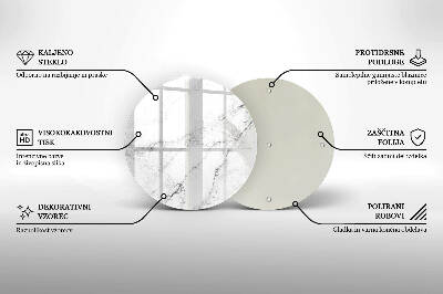 Unterlage für Kerzen Elegante Marmorstruktur