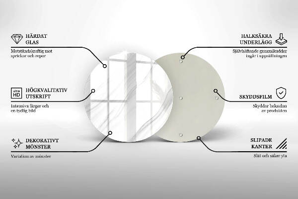 Unterlage für Kerzen Zarter Marmor