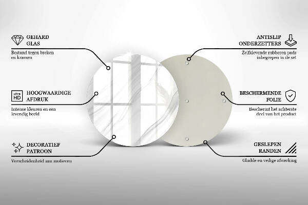 Unterlage für Kerzen Zarter Marmor