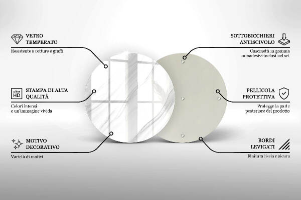 Unterlage für Kerzen Zarter Marmor