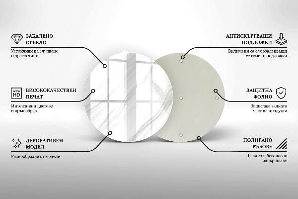 Unterlage für Kerzen Zarter Marmor