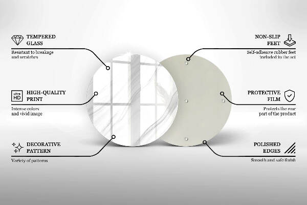 Unterlage für Kerzen Zarter Marmor