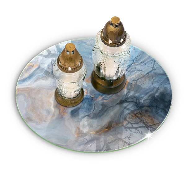 Grabkerzen Unterlage Marmorstruktur