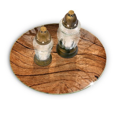 Grabkerzen Unterlage Holzplankenstruktur