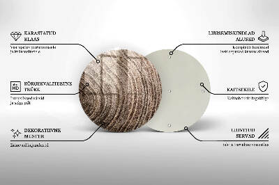 Grabkerzen Unterlage Baumringe Holz