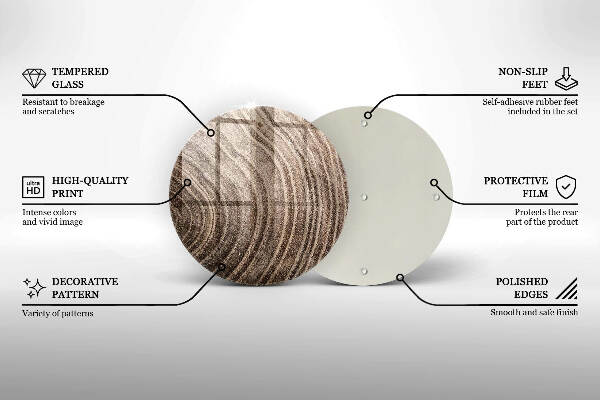 Grabkerzen Unterlage Baumringe Holz
